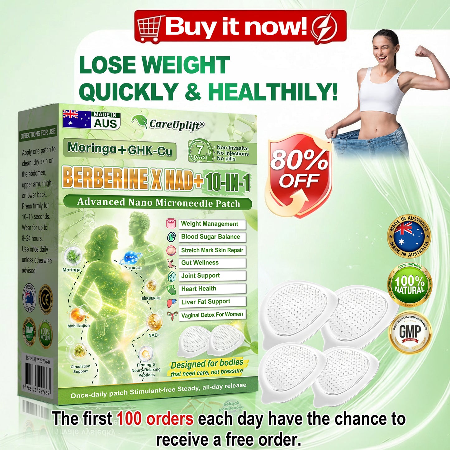 🇦🇺𝑶𝒇𝒇𝒊𝒄𝒊𝒂𝒍 𝑺𝒕𝒐𝒓𝒆  | 👩‍⚕️🌲𝐂𝐚𝐫𝐞𝐔𝐩𝐥𝐢𝐟𝐭®𝑴𝒐𝒓𝒊𝒏𝒈𝗮 · 𝗕𝗲𝗿𝗯𝗲𝗿𝙞𝙣𝙚 × 𝙉𝘼𝐃+ 𝟏𝟎-𝐢𝐧-𝟏 𝗔𝗱𝘃𝗮𝗻𝗰𝙚𝙙 𝙉𝙖𝙣𝙤 𝙈𝙞𝙘𝙧𝙤𝙣𝙚𝙚𝐝𝐥𝐞 𝐏𝐚𝐭𝙘𝙝🇦🇺(𝐉𝐮𝐬𝐭 𝐨𝐧𝐜𝐞 𝐚 𝐝𝐚𝐲, 𝐯𝐢𝐬𝐢𝐛𝐥𝐞 𝐜𝐡𝐚𝐧𝐠𝐞𝐬 𝐢𝐧 𝟕 𝐝𝐚𝐲𝐬） ✅ 𝐅𝐨𝐫 𝐨𝐛𝐞𝐬𝐢𝐭𝐲, 🅛🅞🅞🅢🅔 🅢🅚🅘🅝,𝐝𝐢𝐚𝐛𝐞𝐭𝐞𝐬, 𝐬𝐥𝐞𝐞𝐩 𝐚𝐩𝐧𝐞𝐚, 𝐣𝐨𝐢𝐧𝐭 𝐢𝐬𝐬𝐮𝐞𝐬, 𝐚𝐧𝐝 𝐦𝐨𝐫𝐞