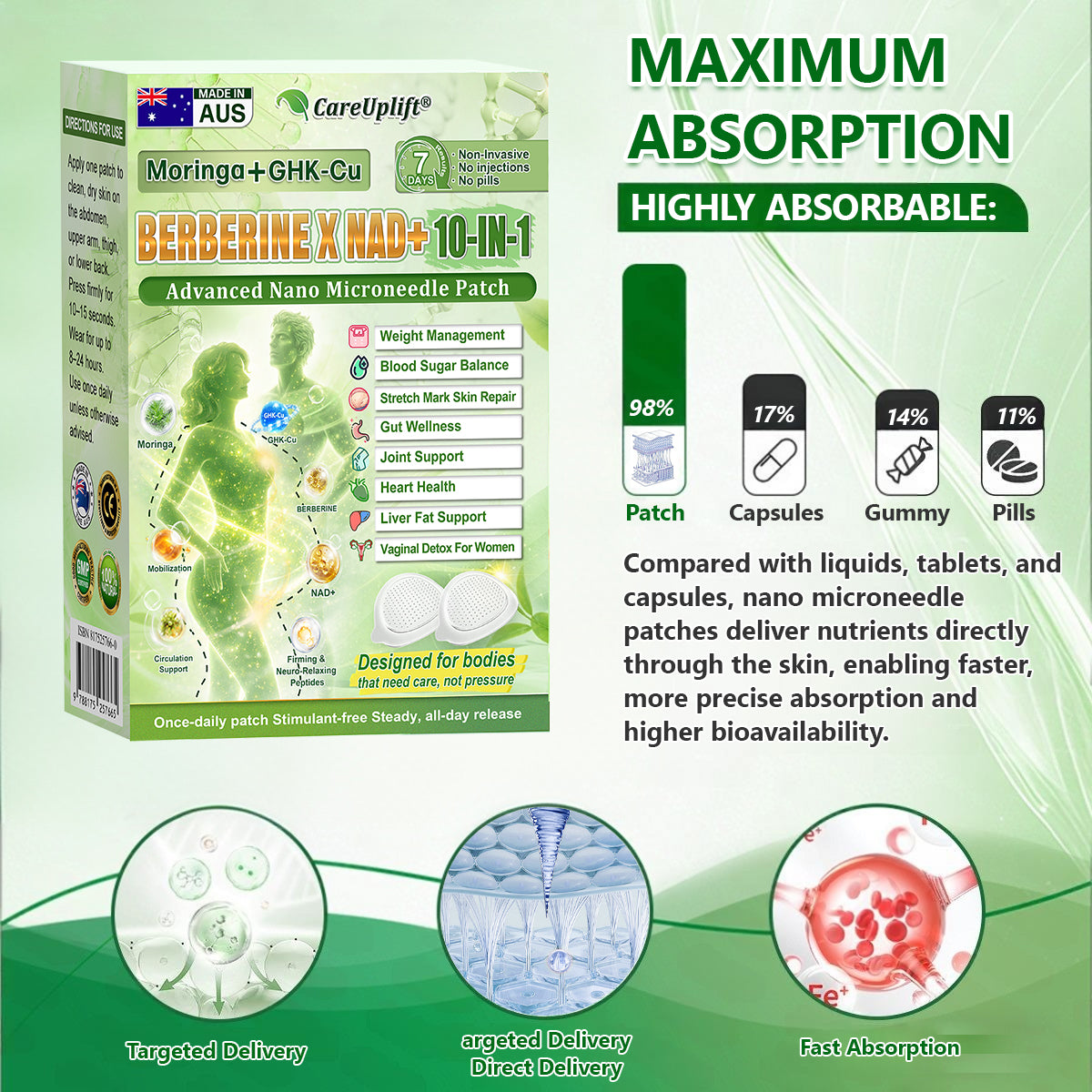 🇦🇺𝑶𝒇𝒇𝒊𝒄𝒊𝒂𝒍 𝑺𝒕𝒐𝒓𝒆  | 👩‍⚕️🌲𝐂𝐚𝐫𝐞𝐔𝐩𝐥𝐢𝐟𝐭®𝑴𝒐𝒓𝒊𝒏𝒈𝗮 · 𝗕𝗲𝗿𝗯𝗲𝗿𝙞𝙣𝙚 × 𝙉𝘼𝐃+ 𝟏𝟎-𝐢𝐧-𝟏 𝗔𝗱𝘃𝗮𝗻𝗰𝙚𝙙 𝙉𝙖𝙣𝙤 𝙈𝙞𝙘𝙧𝙤𝙣𝙚𝙚𝐝𝐥𝐞 𝐏𝐚𝐭𝙘𝙝🇦🇺(𝐉𝐮𝐬𝐭 𝐨𝐧𝐜𝐞 𝐚 𝐝𝐚𝐲, 𝐯𝐢𝐬𝐢𝐛𝐥𝐞 𝐜𝐡𝐚𝐧𝐠𝐞𝐬 𝐢𝐧 𝟕 𝐝𝐚𝐲𝐬） ✅ 𝐅𝐨𝐫 𝐨𝐛𝐞𝐬𝐢𝐭𝐲, 🅛🅞🅞🅢🅔 🅢🅚🅘🅝,𝐝𝐢𝐚𝐛𝐞𝐭𝐞𝐬, 𝐬𝐥𝐞𝐞𝐩 𝐚𝐩𝐧𝐞𝐚, 𝐣𝐨𝐢𝐧𝐭 𝐢𝐬𝐬𝐮𝐞𝐬, 𝐚𝐧𝐝 𝐦𝐨𝐫𝐞