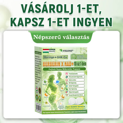 Hivatalos márkabolt | PZGONE® Moringa + Berberin × NAD+ 10 az 1-ben nano-mikrotűs tapasz | Napi egyszeri használat | Testsúlykezelés, bőrfeszesség, energiaszint és általános jóllét támogatására