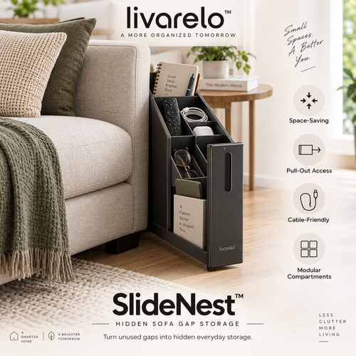livarelo™ SlideNest™ Hidden Gap Slide-Out Organizer