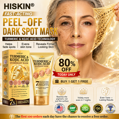 Hivatalos webáruház | ✨ Hiskin® Kurkuma + Kojsav éjszakai lehúzható maszk 🌙 Makacs sötét foltok és látható ráncok célzott ápolására. Kurkuma × Kojsav × Peptidek ✅ Egyszerű esti rutin · Látható változás akár 7 éjszaka alatt 💯
