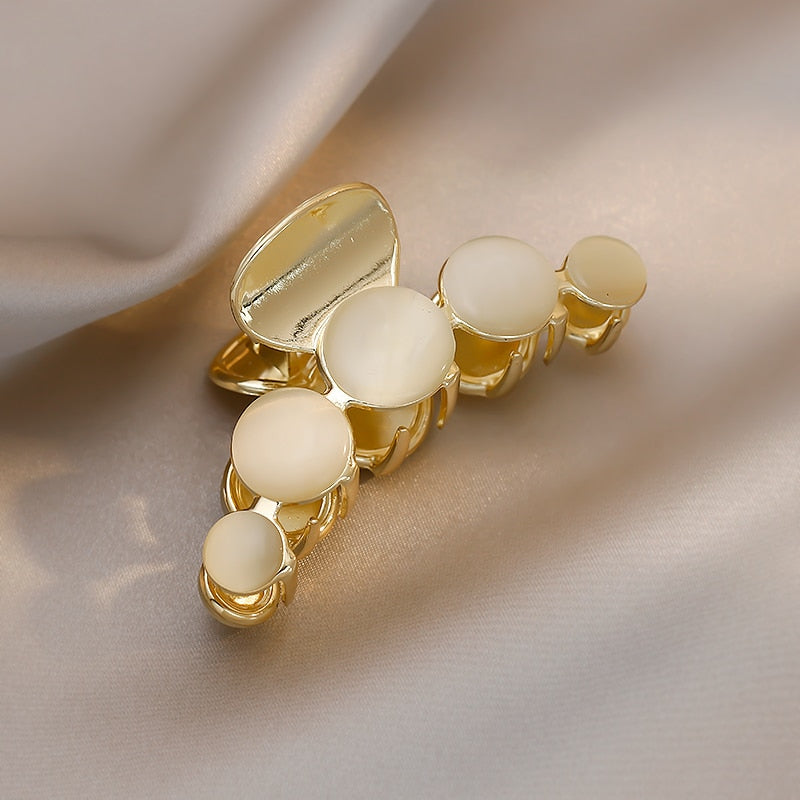 2026 New Elegant Opals Grip Back Of The Head Fixed Hair Shark Clip Headdress Girls Fashion Hairpin Accessories For Womans Clip